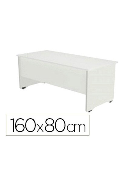 MESA OFICINA ROCADA WORK 160X80 CM ACABADO AW04 BLANCO/BLANCO