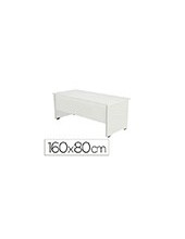 MESA OFICINA ROCADA WORK 160X80 CM ACABADO AW04 BLANCO/BLANCO 2