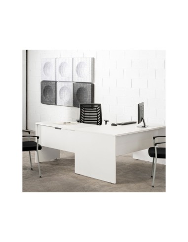 MESA OFICINA ROCADA WORK 160X80 CM ACABADO AW04 BLANCO/BLANCO