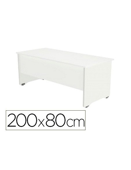 MESA OFICINA ROCADA WORK 200X80 CM ACABADO AW04 BLANCO/BLANCO