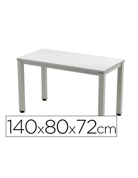 MESA DE OFICINA ROCADA EXECUTIVE 2001AD02 ALUMINIO /GRIS 140X80 CM