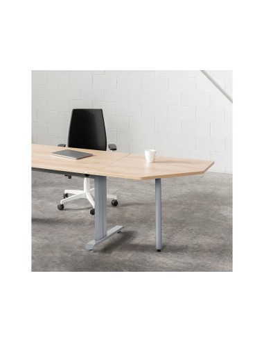 MESA DE OFICINA ROCADA METAL 2001AC02 ALUMINIO /GRIS 140X80 CM