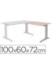 ALA MESA ROCADA METAL 60X 100 CM DER. O IZQ. AC01 ALUMINIO/ HAYA