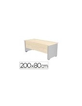 MESA OFICINA ROCADA WORK 200x80 CM ACABADO AB04 ALUM/BL 2004AB04 2