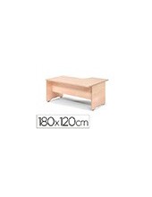 MESA ROCADA WORK 180X120 CM IZQUIERDA ACABADO AA01 HAYA/HAYA 2054AA01 2