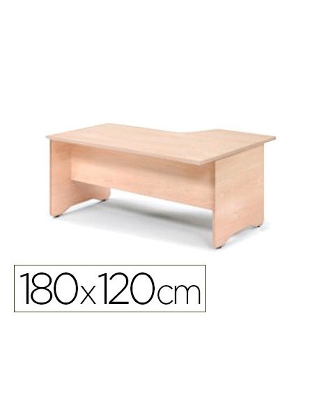 MESA ROCADA WORK 180X120 CM IZQUIERDA AB02 ALUM/GRIS 2054AB02