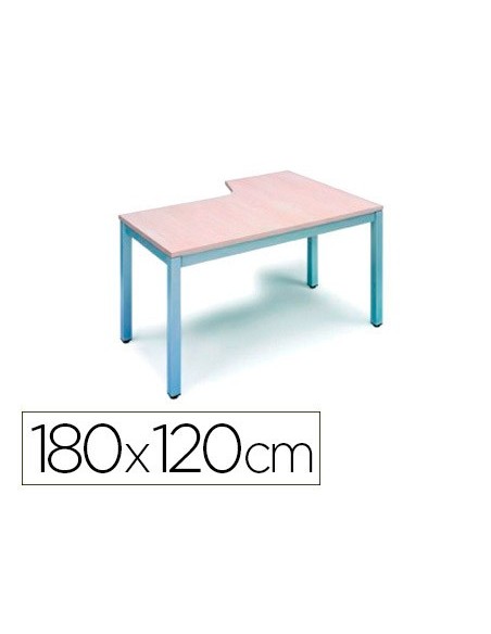 MESA ROCADA EXECUTIVE 180X120 CM IZQUIERDA AD04 ALUM/BL 2054AD04