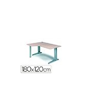 MESA ROCADA METAL 180X120 CM IZQUIERDA ACABADO AC01 HAYA 2054AC01 2