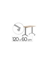 MESA ROCADA 2000FD08 TABLERO ABATIBLE ALUMINIO/ROBLE 120X60 CM 2