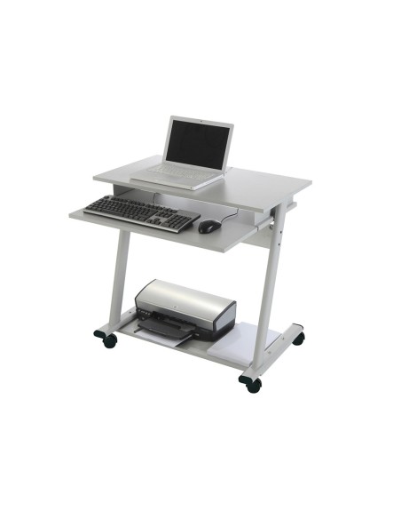 MESA PC ROCADA RD-9100 SIST. BLOQ.  RUEDAS EST.MET.BAND.TECL EXTRABLE