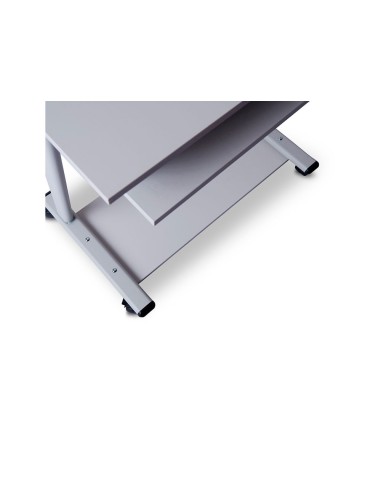 MESA PC ROCADA RD-9100 SIST. BLOQ.  RUEDAS EST.MET.BAND.TECL EXTRABLE