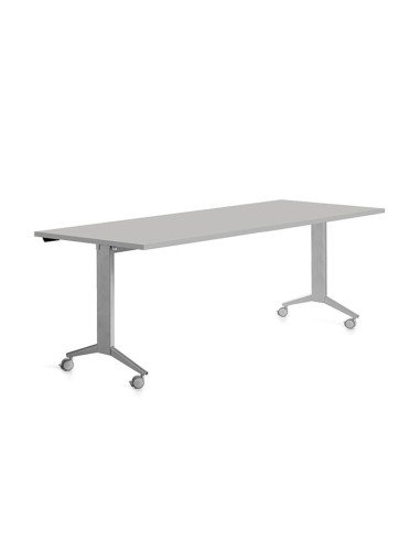 MESA OFICINA ROCADA 180X80CM TABLERO ABATIBLE 90 FD02 ALUMINIO/GRIS