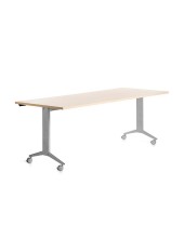 MESA OFICINA ROCADA 180X80CM TABLERO ABATIBLE 90 FD01 ALUMINIO/HAYA