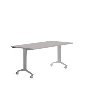MESA OFICINA ROCADA 160X80CM TABLERO ABATIBLE 90 FD02 ALUMINIO/GRIS