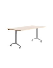 MESA OFICINA ROCADA 160X80CM TABLERO ABATIBLE 90 FD01 ALUMINIO/HAYA