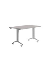 MESA OFICINA ROCADA 140X80CM TABLERO ABATIBLE 90 FD02 ALUMINIO/GRIS