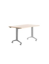 MESA OFICINA ROCADA 140X80CM TABLERO ABATIBLE 90 FD01 ALUMINIO/HAYA