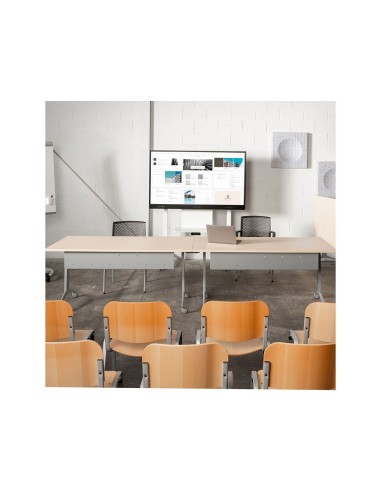 MESA OFICINA ROCADA 120X60CM TABLERO ABATIBLE 90 FD02 ALUMINIO/GRIS