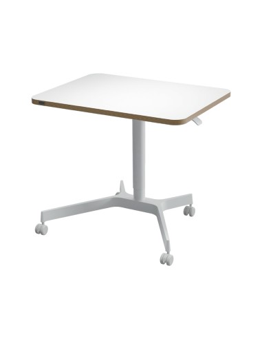 MESA LEITZ ERGO REG.EN ALTURA NEUMATICA TABLERO 80X60 CM 4 RUEDAS BL.