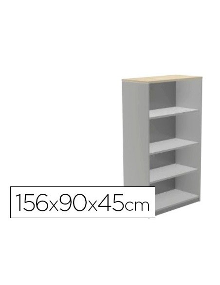 ARMARIO ROCADA 4 EST.SERIE STORE 156X90X45 CM AB02 AL./GRIS