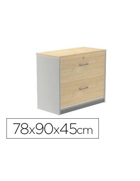 ARMARIO ROCADA 2 CAJ.SERIE STORE 78X90X45 CM AB01 AL./HAYA