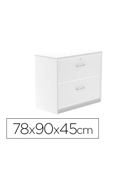 ARMARIO ROCADA 2 CAJ.SERIE STORE 78X90X45 CM AW04 BL./BL.