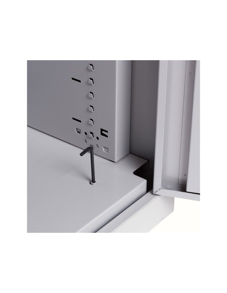 ARMARIO MET.ROCADA 2 PB UNA BALDA 90X70X45 CM AC00 GRIS/GRIS