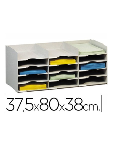 ARCH.FAST BLOQUES SOBREPONIBLES GRIS 15 CASILLAS DIN A4