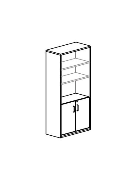 ARMARIO ROCADA C/3 ESTANTES 2 PUERTAS ENTERAS SERIE STORE 156X90X
