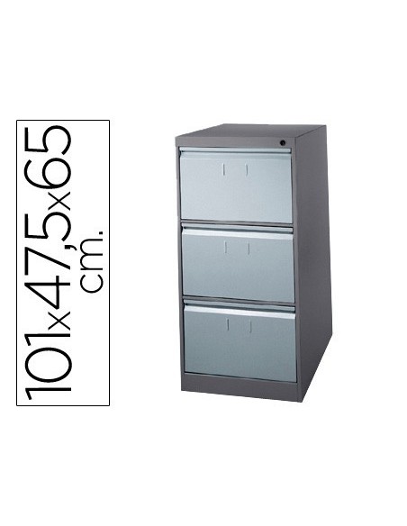 FICHERO CAJ. SUELO METALICO 3 CAJ. 101 ALTO,65 PROF. 47,5 ANCHO COLOR