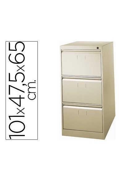 FICHERO CAJ. SUELO METALICO 3 CAJ. 101 ALTO,65 PROF. 47,5 ANCHO COLOR