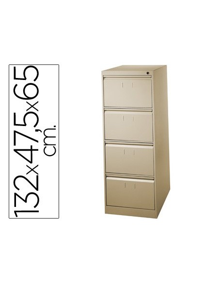 FICHERO CAJ. SUELO METAL4 CAJ. 132 CM ALTO 65 CM PROF 47,5 ANCHO COLO
