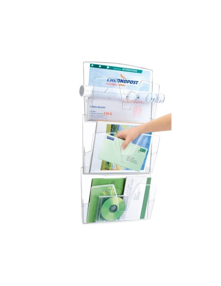 EXPOSITOR MURAL CEP PARED 3 BANDEJAS DIN A4 TPTE.361X86X718 MM