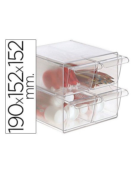 ARCHICUBO ARCHIVO 2000 4 CAJ. ORGANIZADOR MODULAR PLASTICO 190X152X15
