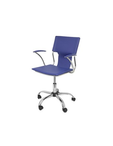 SILLA GIRATORIA PYC RESPALDO MEDIO REGULABLE ALTURA SIMILPIEL AZ.