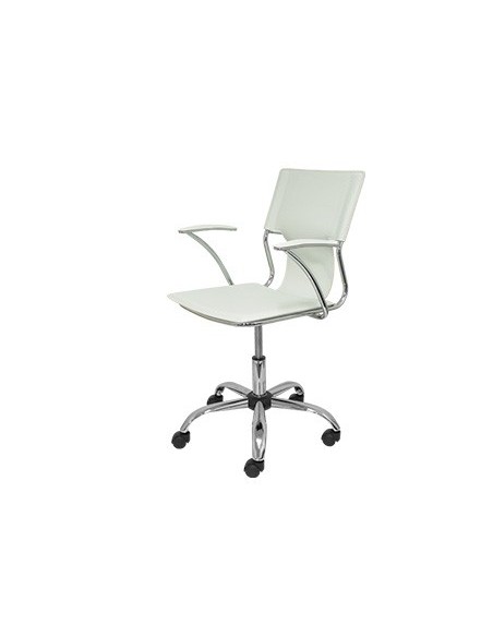 SILLA GIRATORIA PYC RESPALDO MEDIO SIMILPIEL BL.860+90X480X440MM