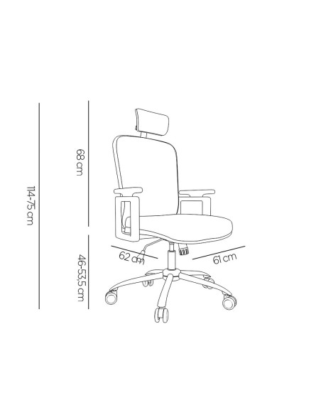 SILLA DIRECCION Q-CON.ERGONOMICA BASE METAL RESP.ALTO NG.