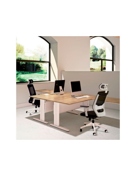 SILLA ROCADA BRAZOS REGULABLES MALLA NG. TELA IGNIFUGA NG.COLOR BL.