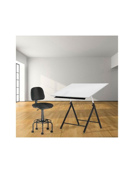 TABURETE C/RESPALDO ROCADA MESA DIBUJO NG.REGULABLE EN ALTURA HAST