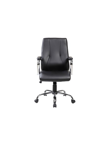 SILLA ROCADA DIRECCION SIMIL PIEL C/BRAZOS BASE METALICA CROMADA DIAM