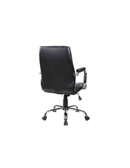 SILLA ROCADA DIRECCION SIMIL PIEL C/BRAZOS BASE METALICA CROMADA DIAM