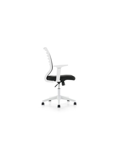 SILLA ROCADA BRAZOS REG. EST.BL.RESPALDO MALLA ASIENTO IGNIFUGA AZ.