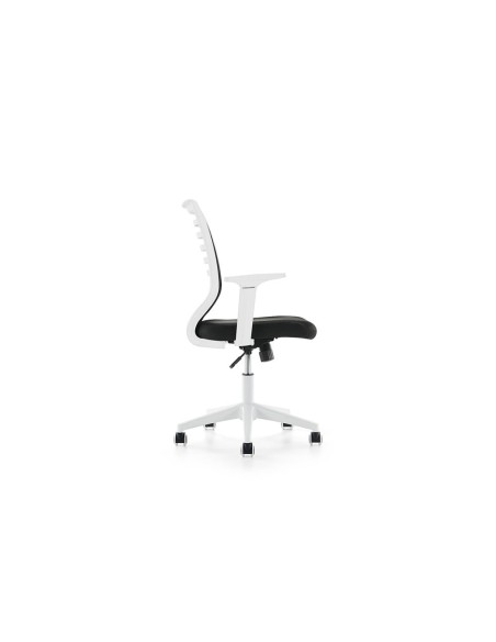 SILLA ROCADA BRAZOS REG. EST.BL.RESPALDO MALLA ASIENTO IGNIFUGA AZ.
