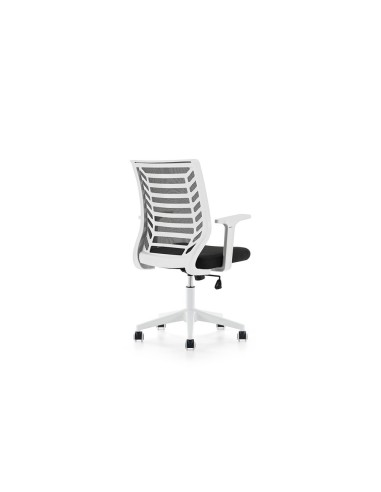 SILLA ROCADA BRAZOS REG. EST.BL.RESPALDO MALLA ASIENTO IGNIFUGA AZ.