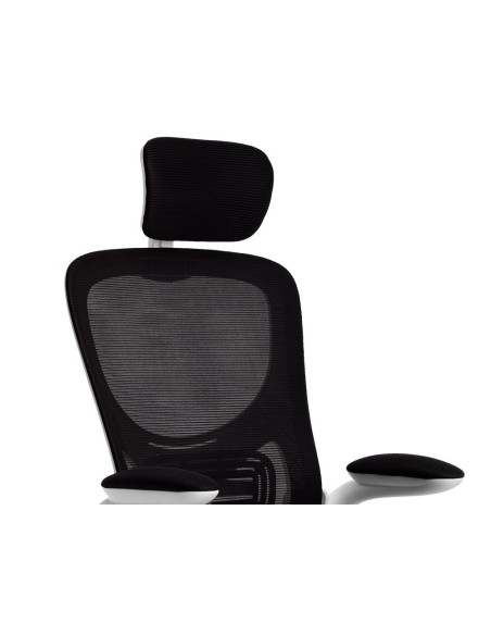 SILLA Q-CON.ERGO PALERMO MALLA BASE NYLON ALT MAX 1300X610X600 BL.NG.