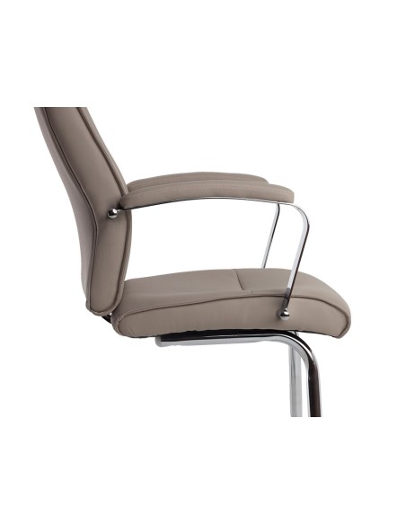 SILLA Q-CON.MODENA SIMIL PIEL B.MET.ALT MAX 1050X630X 650 GRIS