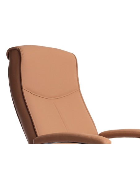 SILLA Q-CON. MODENA SIMIL PIEL B. MET.ALT MAX 1050X630X650 CREMA