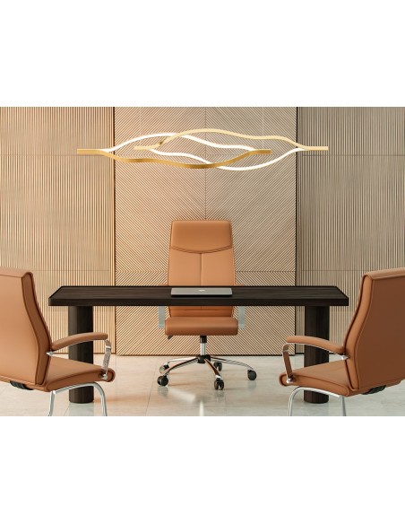 SILLA Q-CON.DIREC MODENA SIM PIEL B. MET.ALT MAX 1210X630X650MM CREMA