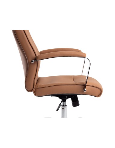 SILLA Q-CON.DIREC MODENA SIM PIEL B. MET.ALT MAX 1210X630X650MM CREMA