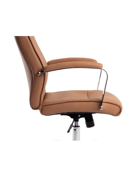 SILLA Q-CON.DIREC MODENA SIM PIEL B. MET.ALT MAX 1210X630X650MM CREMA